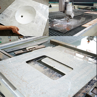 WAMIT Machine de découpe à jet d'eau à double tête 5 axes pour carreaux de céramique en pierre de marbre Chine Machine de découpe à jet d'eau de bureau