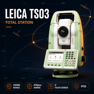 Estación <span class=keywords><strong>Total</strong></span> <span class=keywords><strong>Leica</strong></span> <span class=keywords><strong>TS03</strong></span>, Equipo de Topografía IP55, Alta Calidad, Bajo Precio - Product Image 1