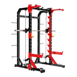 Smith Machine Squat Rack Équipement de gymnastique commercial Double fonction Power Rack pour l'entraînement complet de la force - Product Image 2