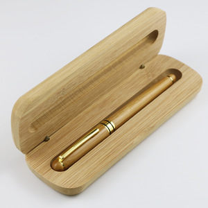 Promotional gift metal pen set engraving custom logo wooden ball point pen with wooden gift box
