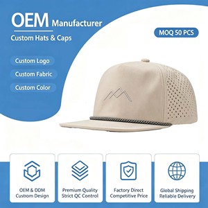 Gorra Impermeable Personalizada con Cordón, Gorra Plana Perforada con Visera Plana para Exteriores - Product Image 1