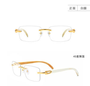 ナチュラルバッファローホーンメガネフレーム男性手作りデザイナービジネス光学眼鏡近視読書女性処方眼鏡 - Product Image 6