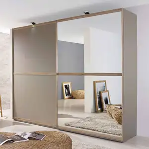 2021 Promotion Cheap Bedroom Wardrobe Sliding Mirror Doors Wardrobe Cabinet Bedroom Wardrobe