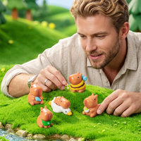 Schattige hars capibara figuurtjes Kawaii dieren verrassing verjaardag collectie playdough slime snoepautomaat speelgoed klauwautomaat prijs