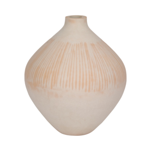 Vaso decorativo in vetro con rigature verticali per soggiorno, camera da letto, ufficio, decorazione da tavolo - Product Image 2