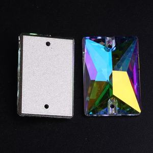 높은 품질 플랫 다시 사각형 라인 석 바느질 오스트리아 라인 석 의류 액세서리 - Product Image 2