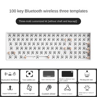 Teclado Mecánico Inalámbrico Personalizable Programable con Retroiluminación RGB de Tamaño Completo S100 Transfronterizo, Conexión USB Real de Triple Modo