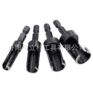 ดอกสว่านเจาะไม้แบบหกเหลี่ยมสีดำ 4 ชิ้น ขนาด 6.35 มม. สำหรับขยายรูในไม้ - Product Image 2