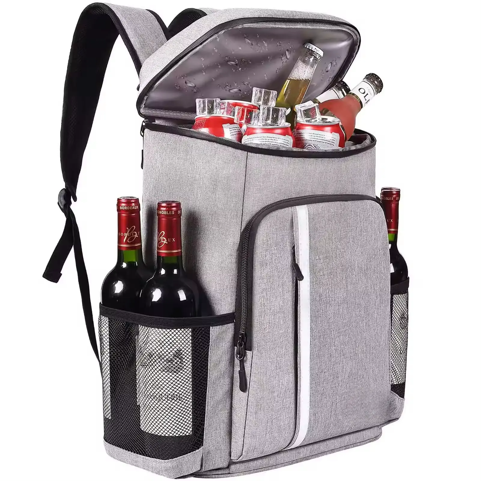 Sac à dos glacière de pique-nique de vente chaude personnalisé en usine sac isotherme souple isolé glacière portable pour pique-nique, bière de plage, voyage