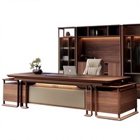 LBZ-305X Nouveau bureau de direction en bois massif de noyer noir d'Amérique du Nord, style chinois, avec tiroir, esthétique de style Song