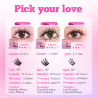 Vente en gros de cils professionnels DIY Extension de segments Cils en grappes Prédécoupés à la main Grappes de cils individuelles