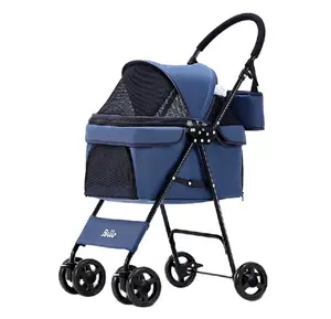 luxury pet strollers Nylon Small dog cat trolley Pet Trolley Carriage Cart