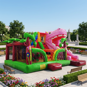Château gonflable Hippopotame WINSUN, combo château de saut, PVC, couleur et logo personnalisables, sans plomb, ignifuge - Product Image 1