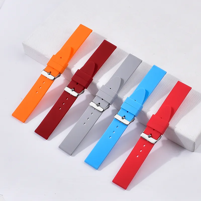 18mm 20mm 22mm 24mm Fashion Colorful Soft Silicone Watch Strap Band