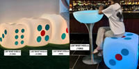 Chaise LED moderne KTV Grande télécommande lumineuse Chargement Tabouret de bar coloré LED créative télécommandée