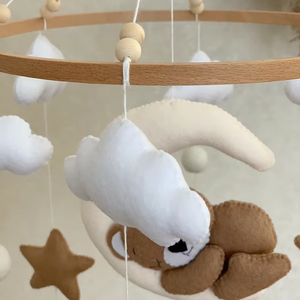 Accessori Minimalisti per Cameretta, Decorazione Personalizzata con Animali, Mobile per Culla con Orsetto di Peluche per Bambini e Bambine - Product Image 4