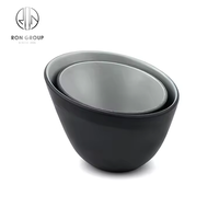 Gris Noir Rock Couleur Restaurant Plat Créatif Assiette Mélamine Forme Spéciale Plat Froid Bol En Mélamine