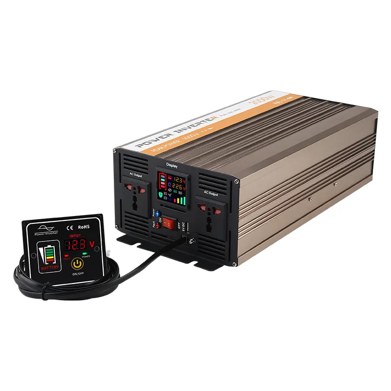 2000w 12v 220v Power Inverter Dc 12v 24v A 110v Ac Conversor de Energia 120v Para Carro Transforme Tensão