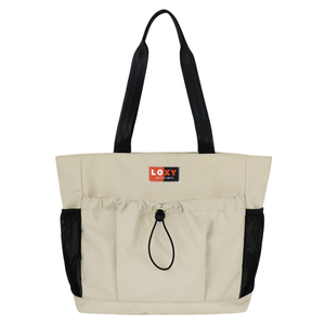 Bolso Tote de Nailon Color Caqui, Impermeable, con Cremallera y Bolsillo, Logotipo Bordado Personalizado, para Mujer, Verano/Otoño, Diseño SENDA - Product Image 1