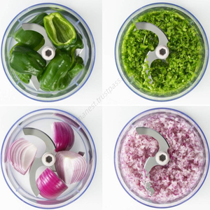 Mini Hachoir Manuel Multifonctionnel pour Légumes, Ail et Viande, Batteur et Mixeur de Cuisine Professionnel en Gros - Product Image 5