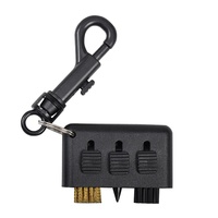 Brosse de nettoyage 3-en-1 en plastique pour golf, outil pour têtes de clubs et rainures, conception à trois trous, modèle LWX6354