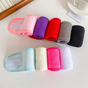 Diadema <span class=keywords><strong>de</strong></span> Spa Facial, Diadema <span class=keywords><strong>de</strong></span> Tela <span class=keywords><strong>de</strong></span> Rizo para Lavar la Cara <span class=keywords><strong>y</strong></span> Maquillarse, Toalla Elástica Ajustable con Cinta Mágica - Product Image 1