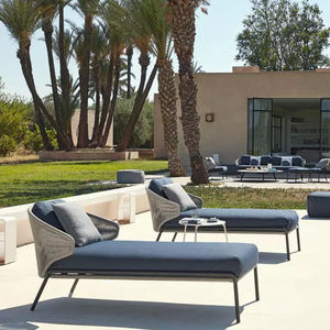 Chaise de plage extérieure en aluminium pour hôtels, piscines, chaises de plage, cours de jardin, patio, corde tissée, chaise longue fabricant - Product Image 2