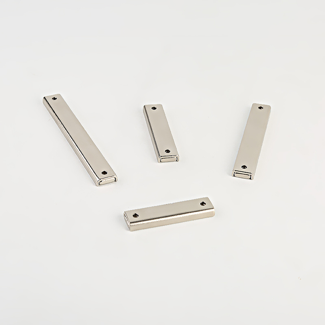 High Performance Nickel Coating Custom Rare Earth Magnet Rectangular Neodymium Pot Magnet With Counter Bore From Factory