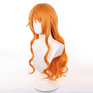 Ainizi วิกคอสเพลย์อนิเมะใหม่, วิกคอสเพลย์ <span class=keywords><strong>Nami</strong></span> หนึ่งชิ้นสีส้มยาว75ซม. - Product Image 3