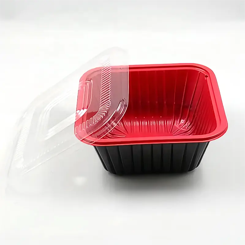 Disposable square containers fast food lunch box packaging single box