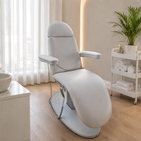 Cama de Belleza Eléctrica de 3 Motores con Respaldo y Reposapiés, Base Metálica, Capacidad de Carga de 200 kg, Control Remoto, Altura Ajustable, para Salón de Belleza y Spa