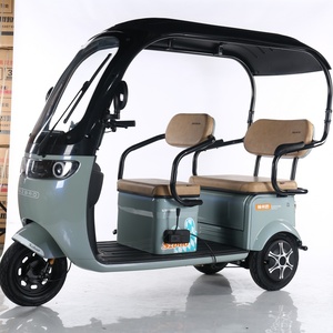 Triciclo Eléctrico de 3 Ruedas para Pasajeros con Parabrisas, Carrocería Abierta, Motor de 48V 500W, 3 Pasajeros - Product Image 5