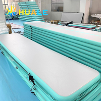 Tapis de gymnastique gonflable Air Track 3m 4m 5m 6m 8m 10m pour la gymnastique, le tumbling et le cheerleading, en PVC DWF Drop Stitch, pour la maison et l'entraînement, fabrication OEM