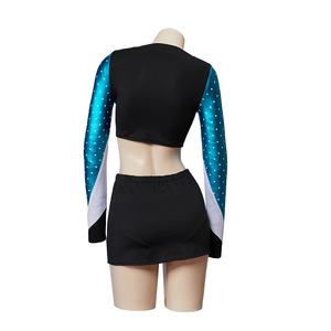 Disfraz de animadora Maddie 2025, uniforme de <span class=keywords><strong>porristas</strong></span> escolares de manga larga, vestido elegante <span class=keywords><strong>para</strong></span> mujer - Product Image 5