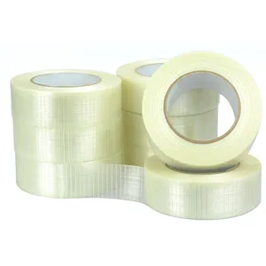 Cao su tổng hợp mạnh mẽ Filament carton đóng đai gia cố hai chiều sợi thủy tinh Băng