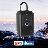 Caja de Seguridad para Llaves Inteligente, Portátil, Impermeable, Montada en la Pared, con Bloqueo de Huella Digital, Botón Físico, Código Digital y Control por Aplicación Tuya