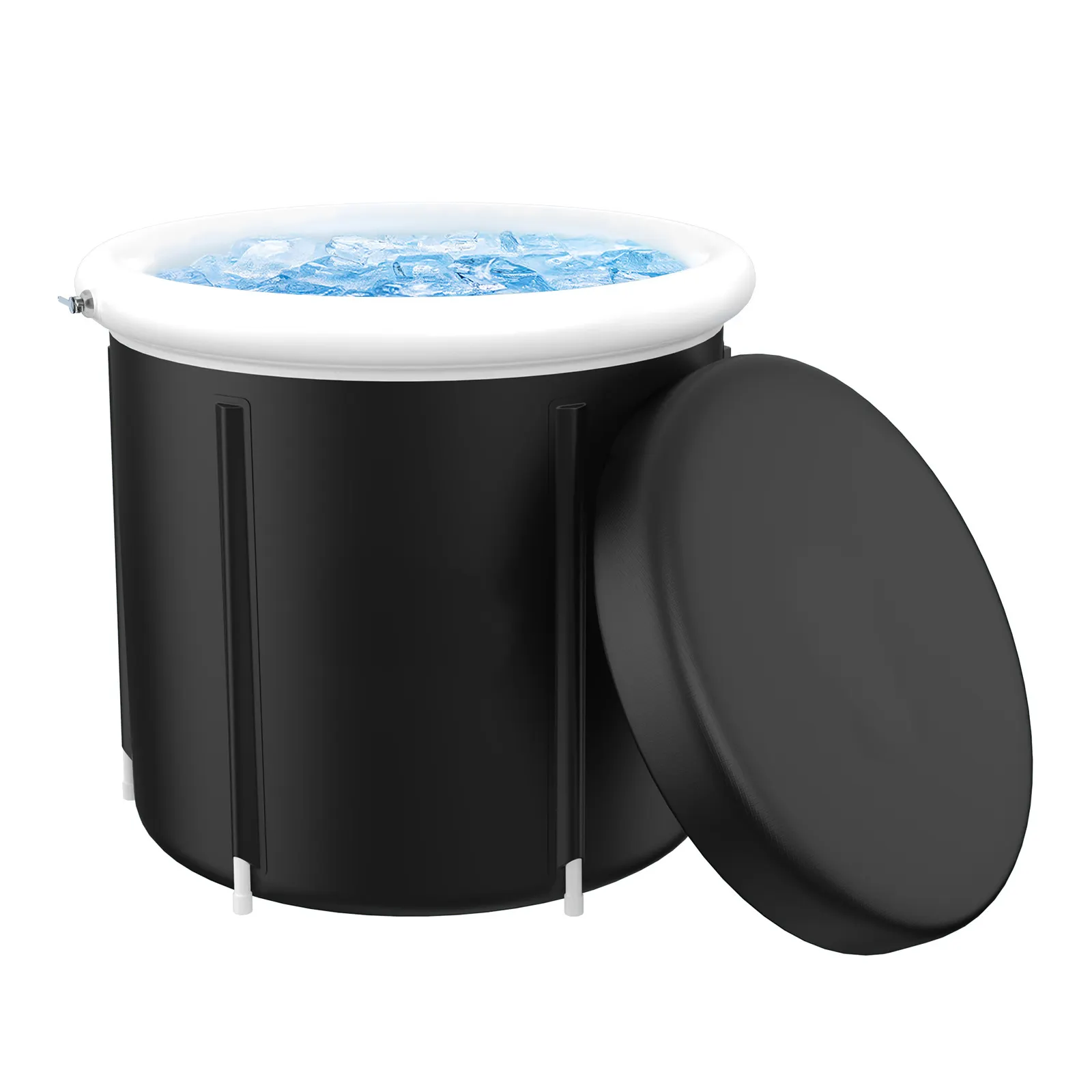 Most popular Black Pvc Single person cold therapy portable Ice barrel cheap inflatable with chiller for sports recovery