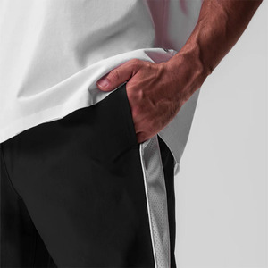 <span class=keywords><strong>Pantaloni</strong></span> da uomo Oversize all'ingrosso <span class=keywords><strong>bianchi</strong></span> <span class=keywords><strong>con</strong></span> <span class=keywords><strong>pantaloni</strong></span> in bianco <span class=keywords><strong>con</strong></span> maglia laterale in bianco per la moda e lo sport - Product Image 4