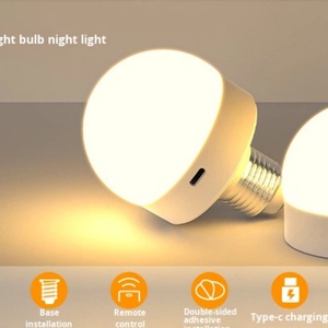 Smart Table Night E26 ABS LED Lamp Bulb High Quality Rechargeable 3-Color <b>Timer</b> Dimming with Remote Control for Bedroom Use - Product Image 3