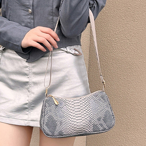 PU cuir Hobo sacs 2025 nouveau <span class=keywords><strong>Smartphone</strong></span> sac serpent-impression épaule sac à main serpent sous les bras femmes sac - Product Image 4