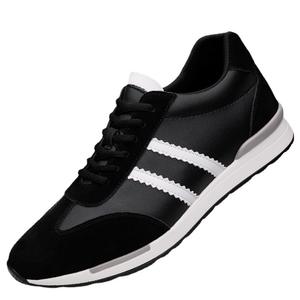 <b>Casual</b> <b>Men's</b> <b>Shoes</b> 8CM Height Increase Durable Anti-Slippery Breathable Soft Sole Trendy Color-Block Striped Suede <b>for</b> Summer - Product Image 4