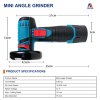 Mini-meuleuse d'angle électrique au lithium-ion modèle 2-6-1 avec disque de coupe pour polissage industriel et bricolage, élimination de la rouille, usage domestique