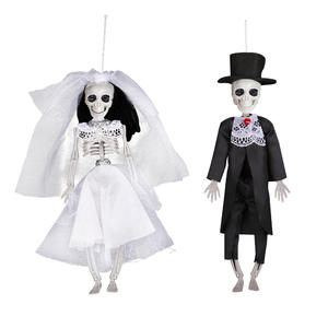Maison fantôme Halloween Squelette Mariée Groom Décoration <span class=keywords><strong>Chambre</strong></span> <span class=keywords><strong>des</strong></span> <span class=keywords><strong>Secrets</strong></span> Horreur Bar Scène de Fête Décoration Trick Props - Product Image 5