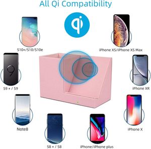 แท่นวางโทรศัพท์พร้อมที่ชาร์จไร้สาย 15W สำหรับ iPhone Samsung  พร้อมที่ใส่ปากกา  รองรับการพิมพ์โลโก้ OEM  และชาร์จเร็ว - Product Image 6
