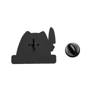 Pin esmaltado de gato con cuchillo de dibujos animados, broches de animales divertidos, insignia de solapa de Metal, regalo de joyería para amantes de las mascotas, amigos - Product Image 5