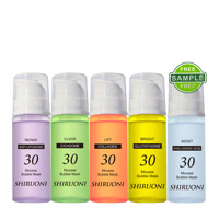 Lot de masques moussants à la niacinamide et à l'extrait de thé vert pour des pores plus clairs et une texture de peau lisse