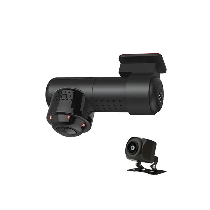 360-Graden Groothoek Dash Cam Dual Lens Hd Dvr Rubber Olie Auto Camera Met Wifi Verbergen Ontwerp Rijden recorder