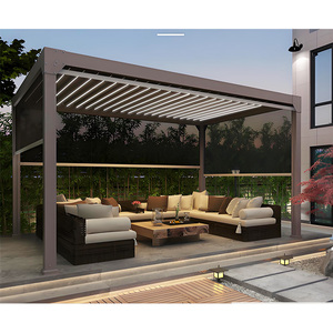 Pérgola Bioclimática Motorizada de Aluminio para Exteriores, Impermeable, con Toldo Personalizado para Patio, Cubierta para Patio Trasero - Product Image 1