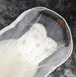 Yarn Fabric Luxury <strong>Breathable</strong> Transparent Long Dance Dress Wedding Gown <strong>Garment</strong> Cover <strong>Bag</strong> Wholesales - Product Image 4
