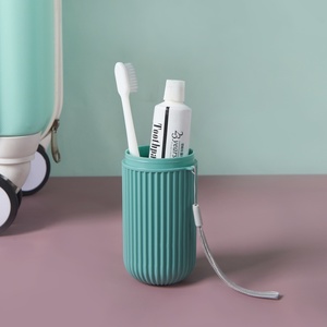 NingDa W452 Portaspazzolino in Plastica a Due Pezzi Ecologico e Contenitore Portaoggetti <span class=keywords><strong>per</strong></span> Viaggi, Set da <span class=keywords><strong>Bagno</strong></span> e Casa - Product Image 3